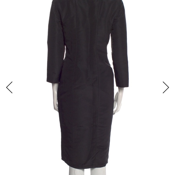 Oscar de la Renta Black Midi Sheath Dress - Picture 3 of 3